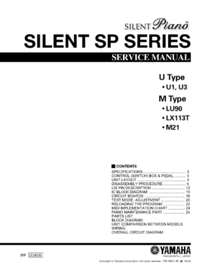 Yamaha lu90 lx113t m21 service manual cover