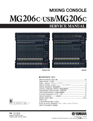 Yamaha mg206c mg206c usb service manual cover