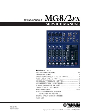 Yamaha mg8 2fx service manual cover