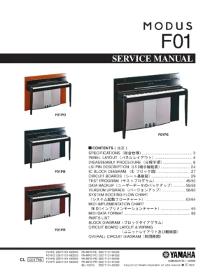 Yamaha modus f01po f01pb f01pr service manual cover
