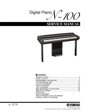Yamaha n 100 n100 service manual cover