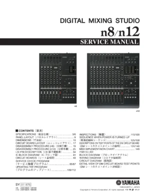 Yamaha n8 n12 service manual cover