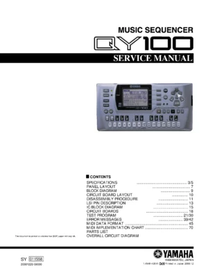 Yamaha qy100 service manual cover