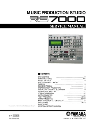 Yamaha rs7000 service manual cover