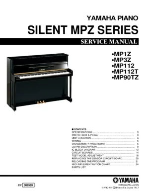 Yamaha silent mp112 mp112t service manual cover