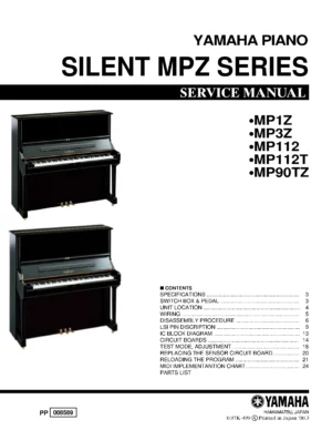 Yamaha silent mp1z mp3z mp90tz service manual cover