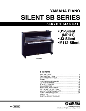 Yamaha silent u1 mpu1 u3 service manual cover