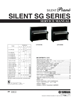 Yamaha silent u1 yus1sg u3 yus3sg service manual cover