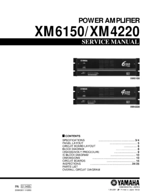 Yamaha xm6150 xm4220 service manual cover