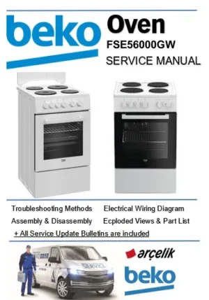 Beko fse56000gw service manual cover