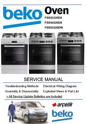 Beko fse63320dx fse64320ds fse63320dw service manual cover