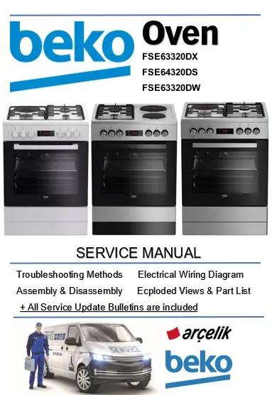 Beko fse63320dx fse64320ds fse63320dw service manual cover