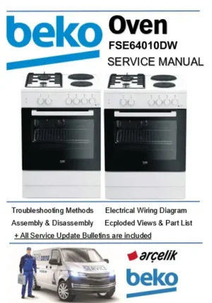 Beko fse64010dw service manual cover