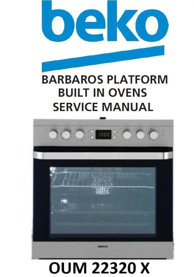 Beko oum 22320 x service manual cover