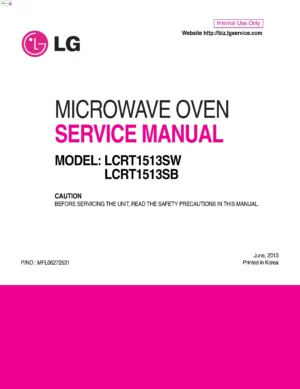 Lg lcrt1513sb lcrt1513sw service manual