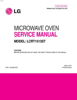 Lg lcrt1513st service manual