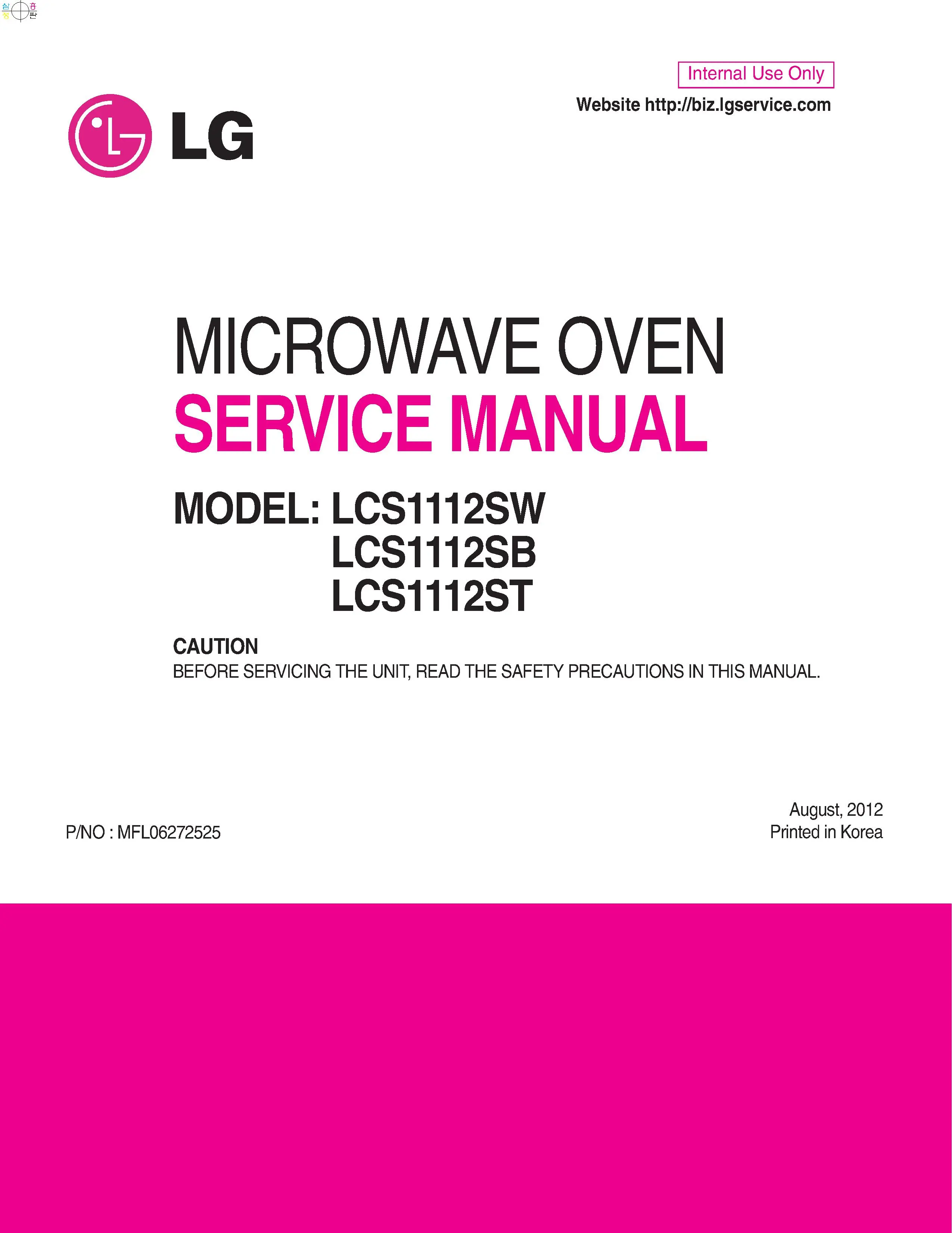 Lg lcs1112st service manual