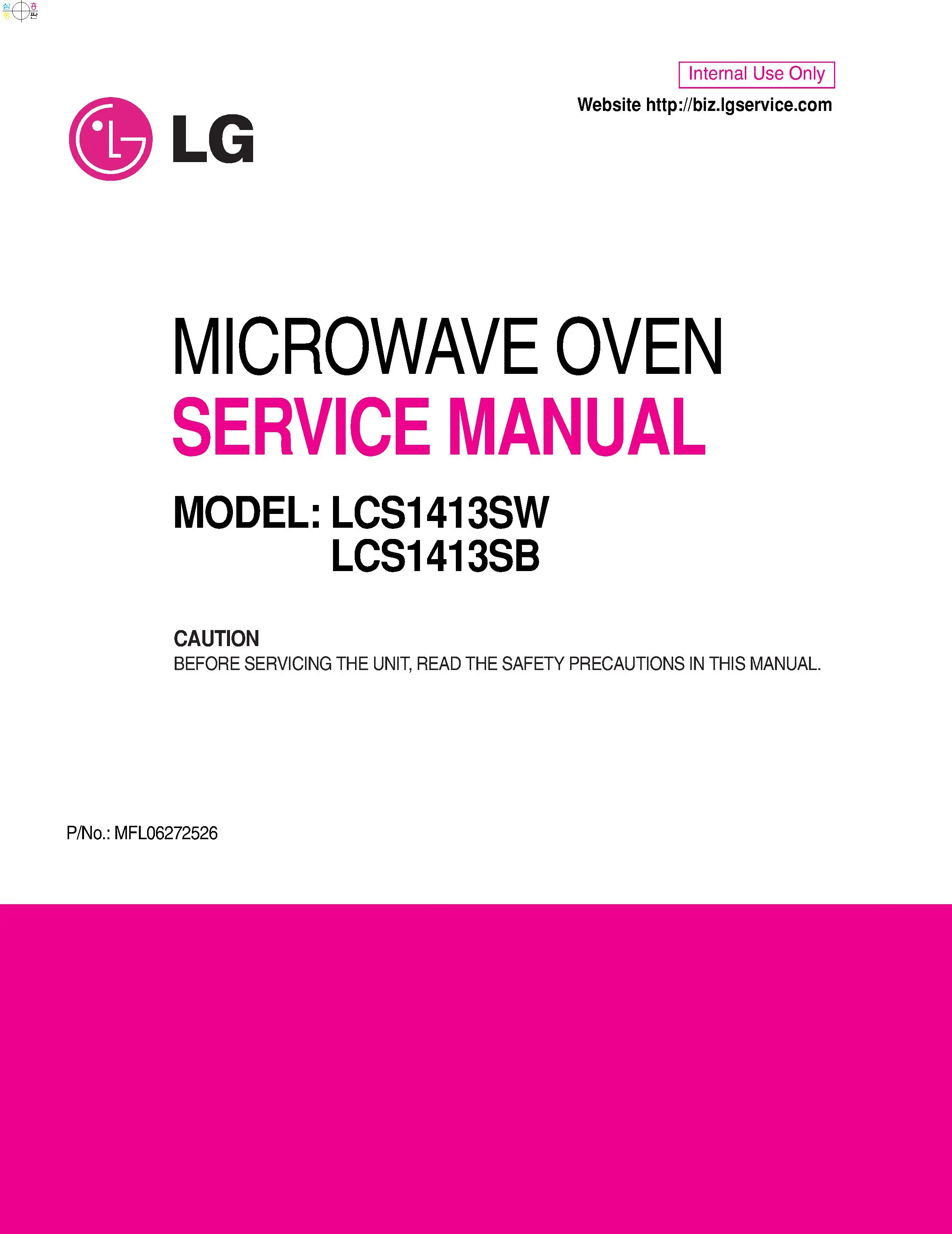 Lg lcs1413sw service manual