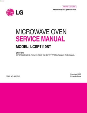 Lg lcsp1110st service manual