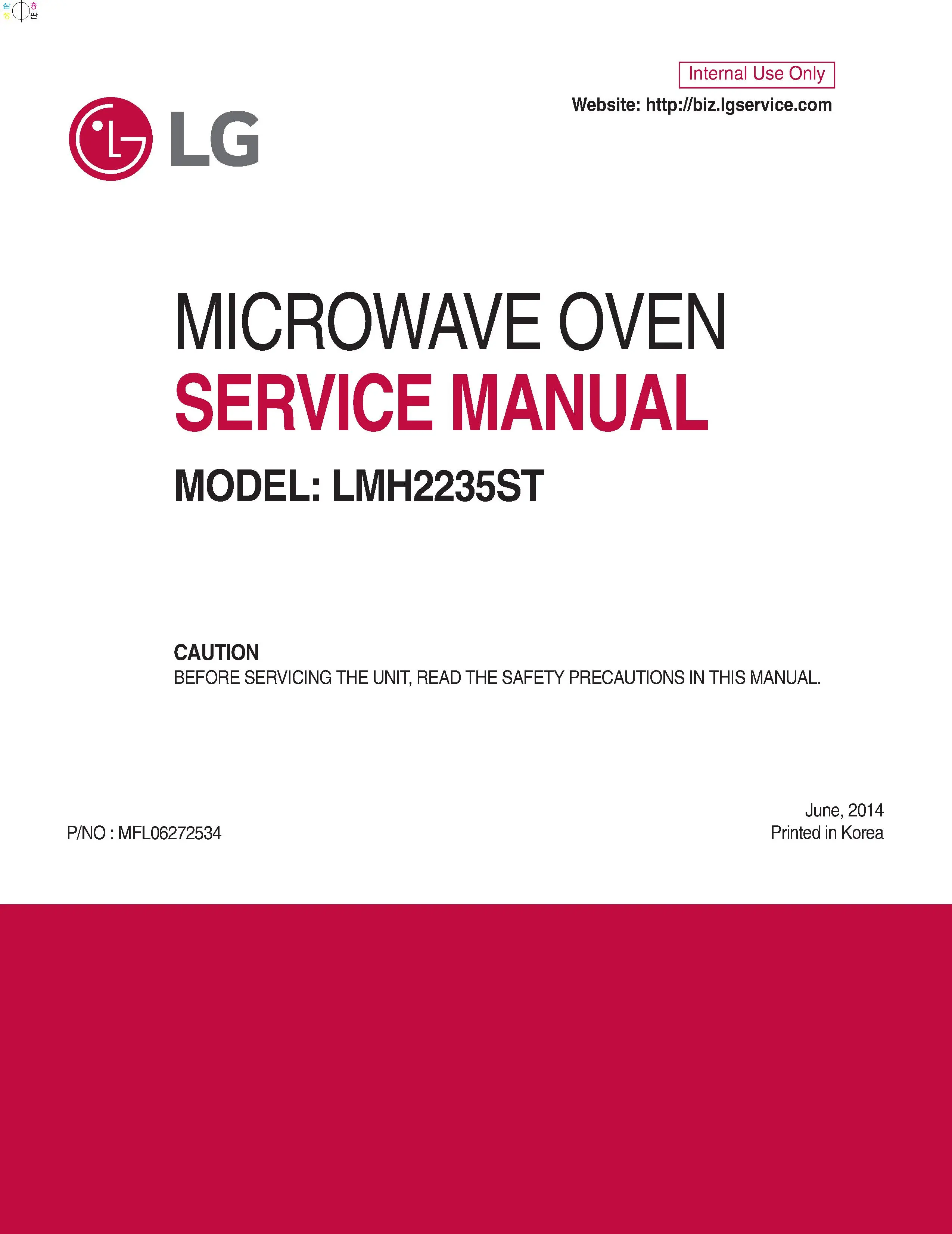 Lg lmh2235st service manual