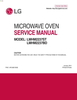 Lg lmhm2237bd lmhm2237st service manual