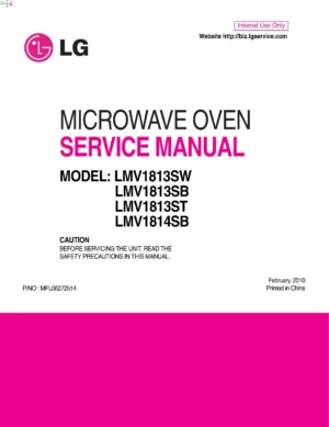 Lg lmv1813st lmv1813sb lmv1813sw lmv1814sb service manual