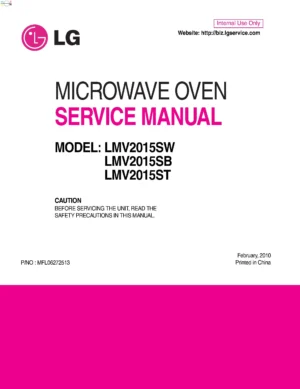 Lg lmv2015st lmv2015sb lmv2015sw service manual