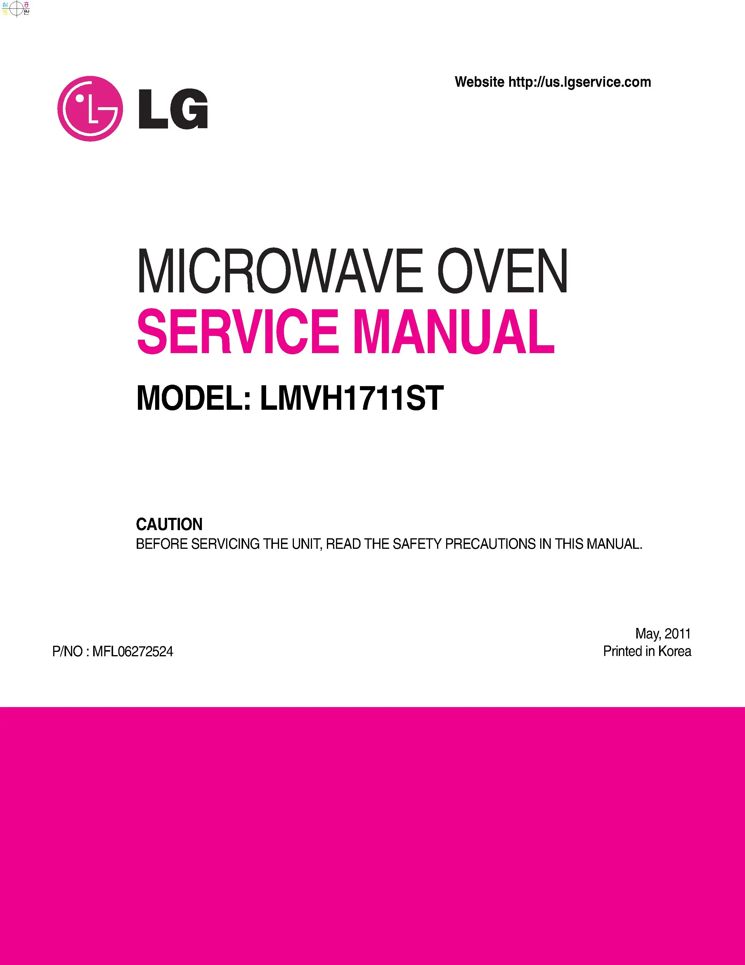 Lg lmvh1711st service manual