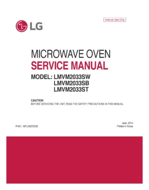 Lg lmvm2033sw lmvm2033sb lmvm2033st service manual