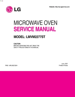 Lg lmvm2277st service manual