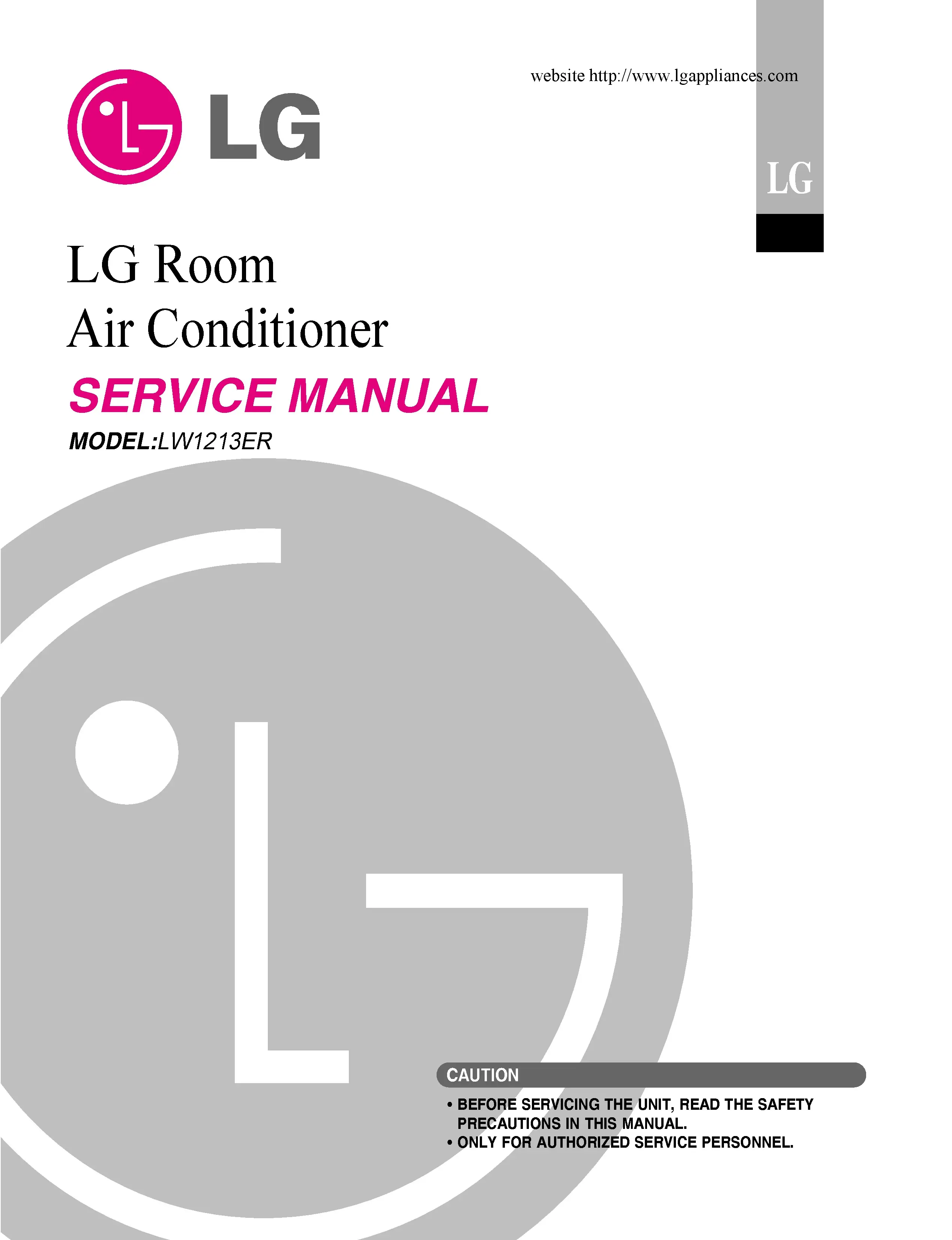 Lg lw1213er service manual cover