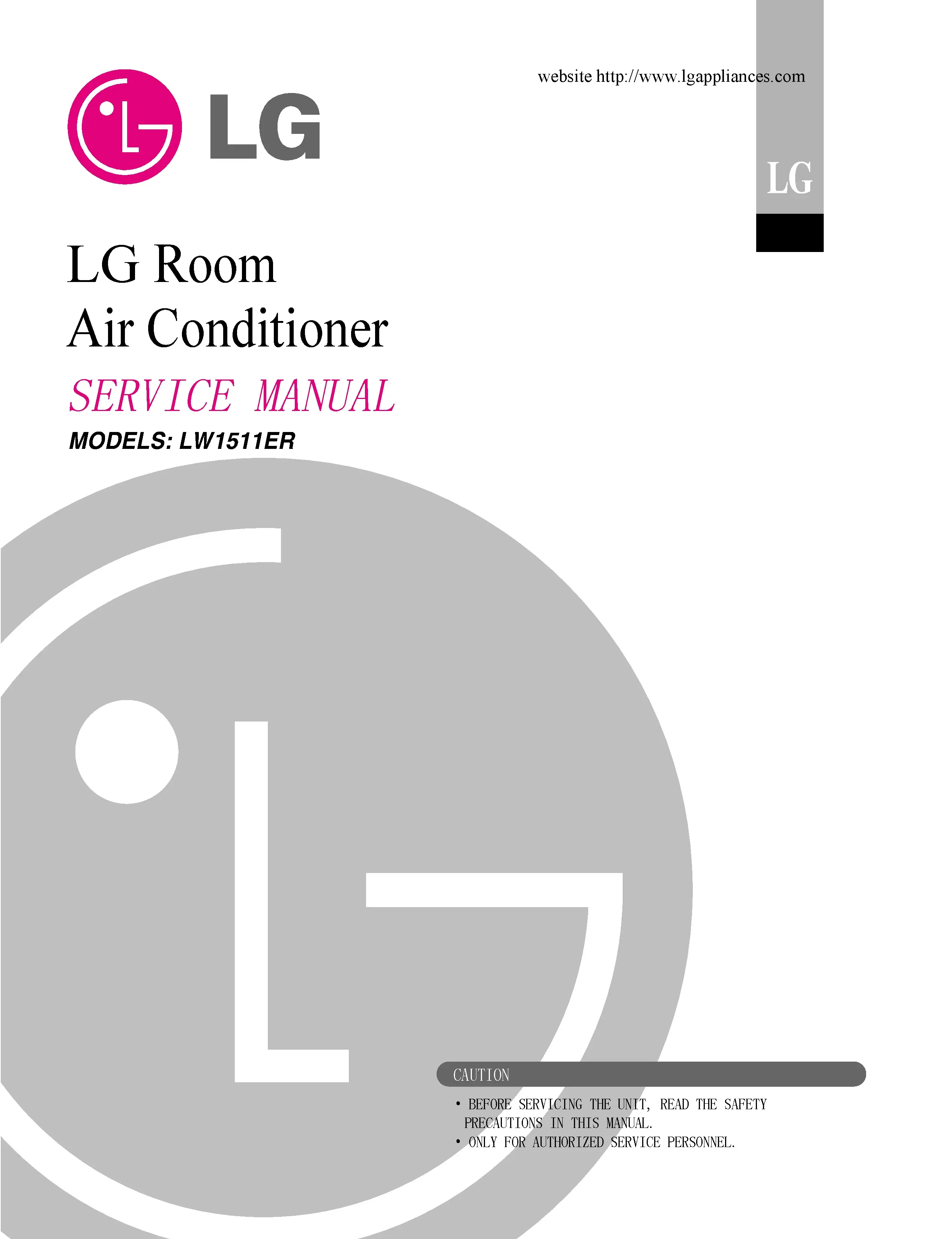 Lg lw1511er service manual cover