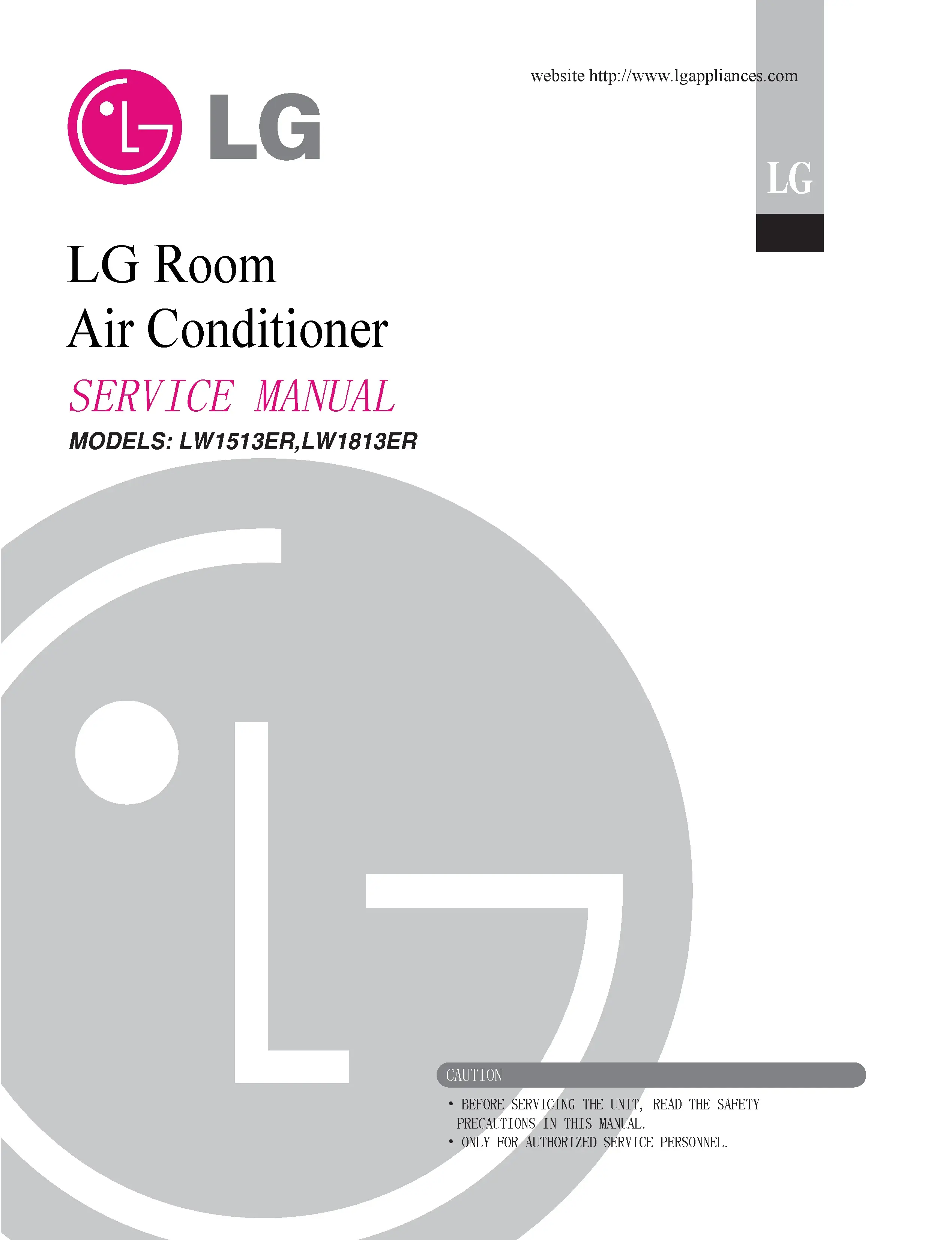 Lg lw1513er service manual cover