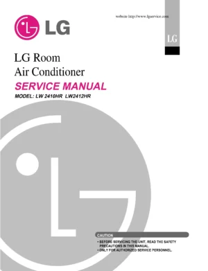Lg lw2410hr service manual cover