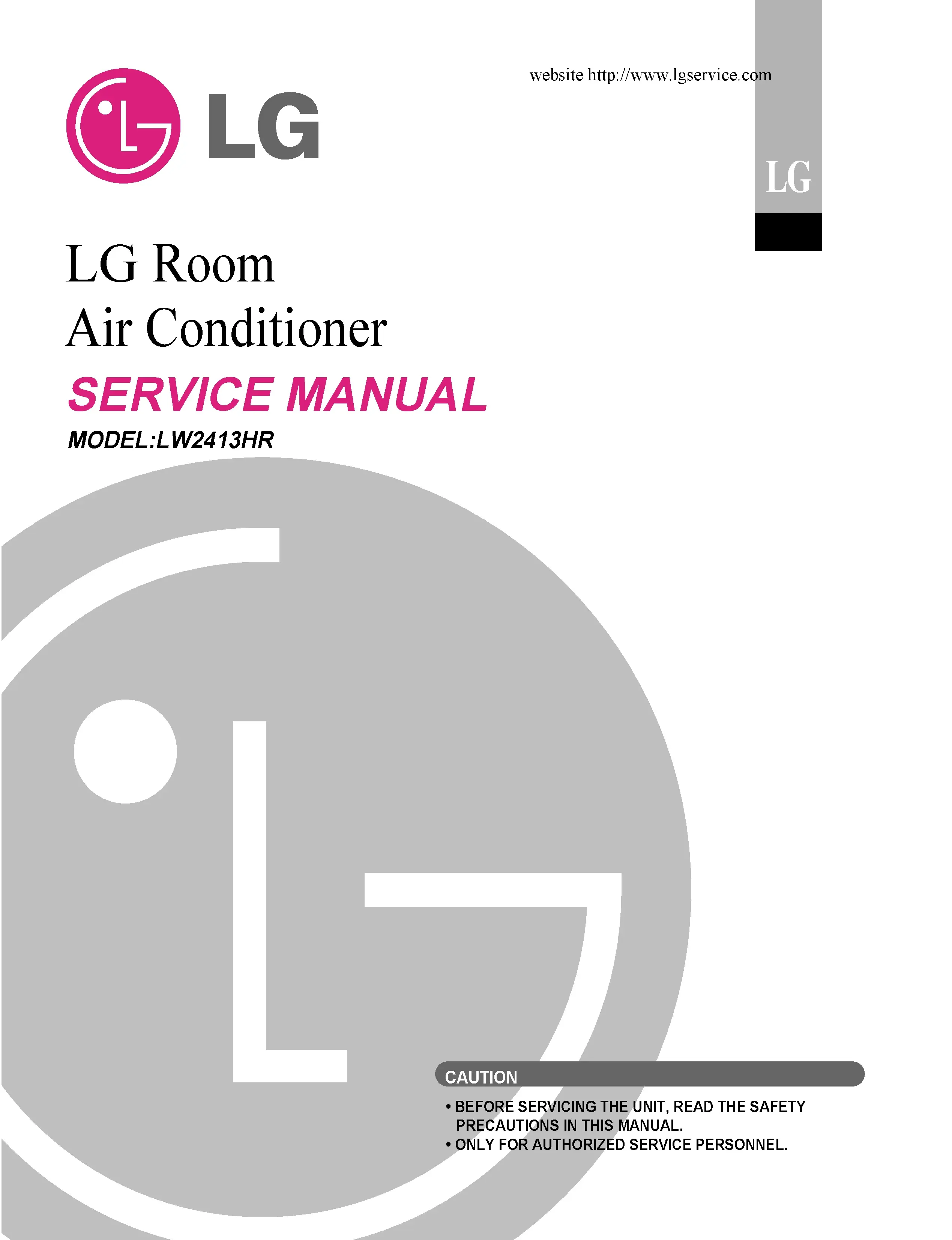 Lg lw2413hr service manual cover