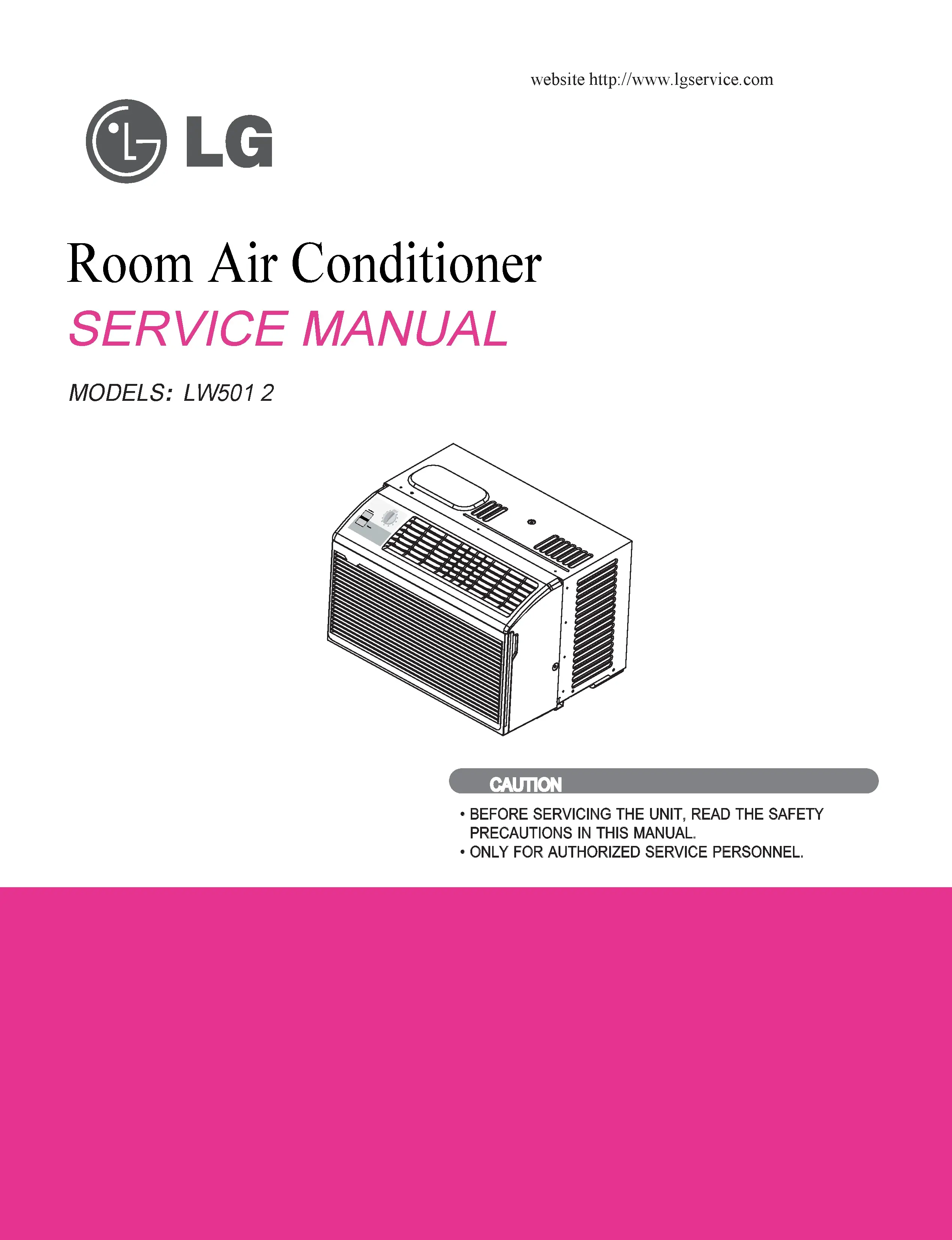 Lg lw5012 service manual cover