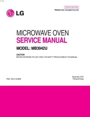 Lg mb3942u service manual