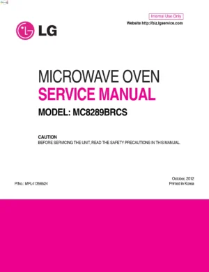 Lg mc8289brcs service manual
