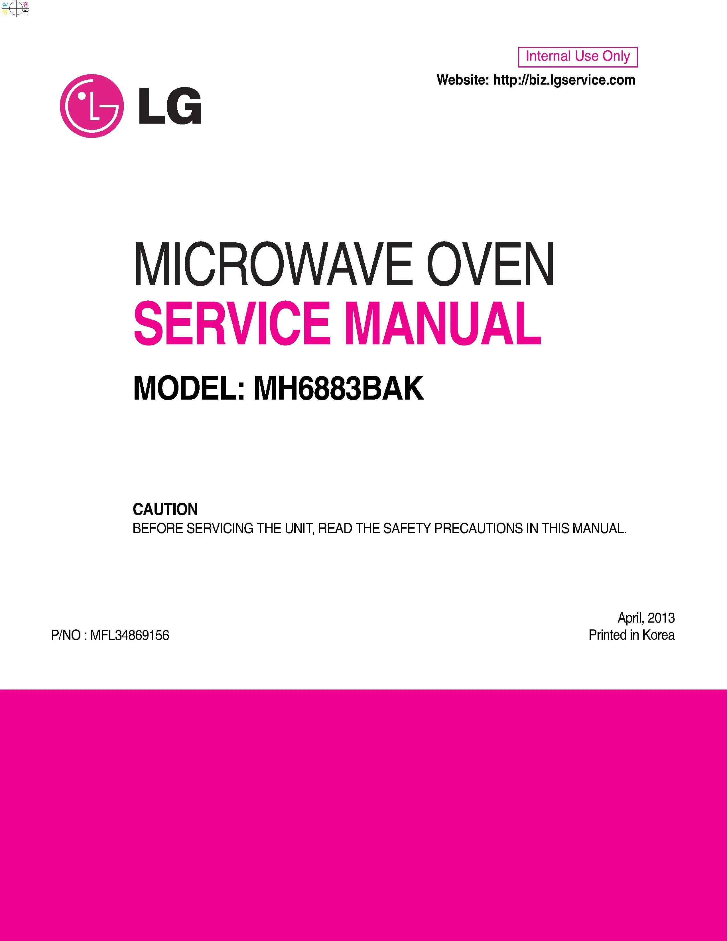Lg mh6883bak service manual