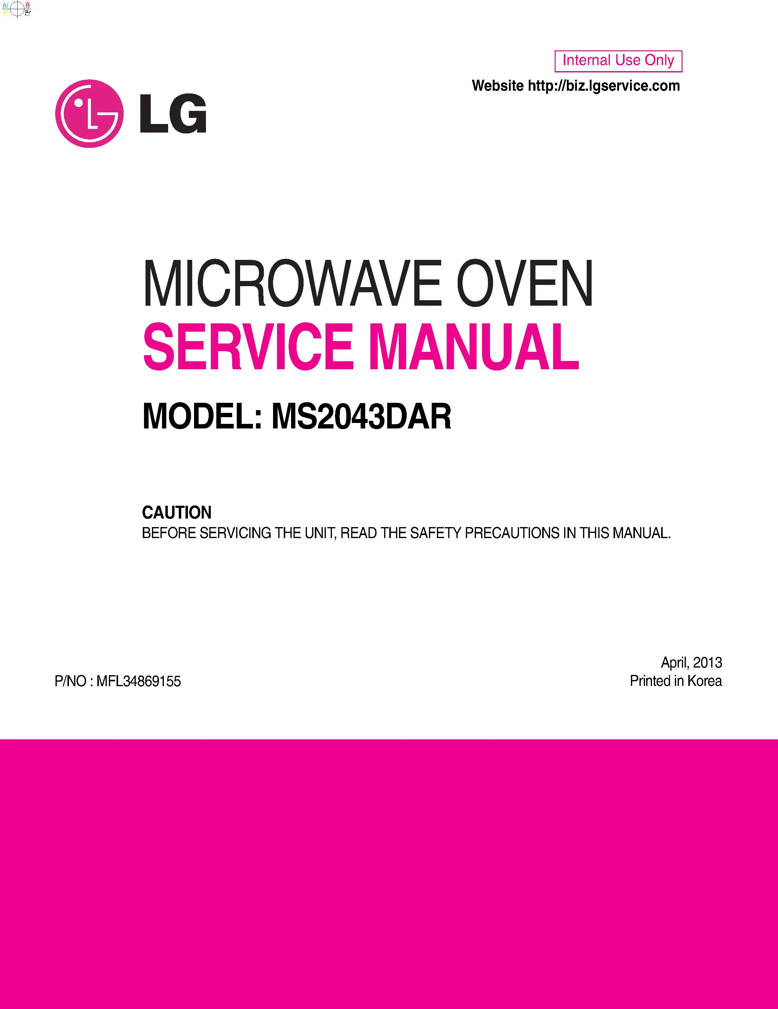 Lg ms2043dar service manual