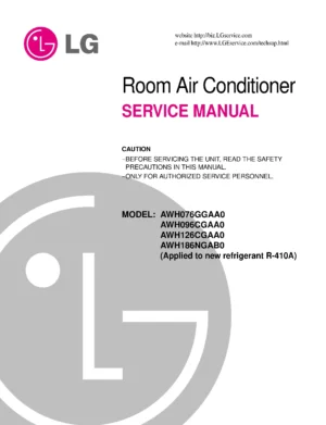 Lg w09ah service manual cover