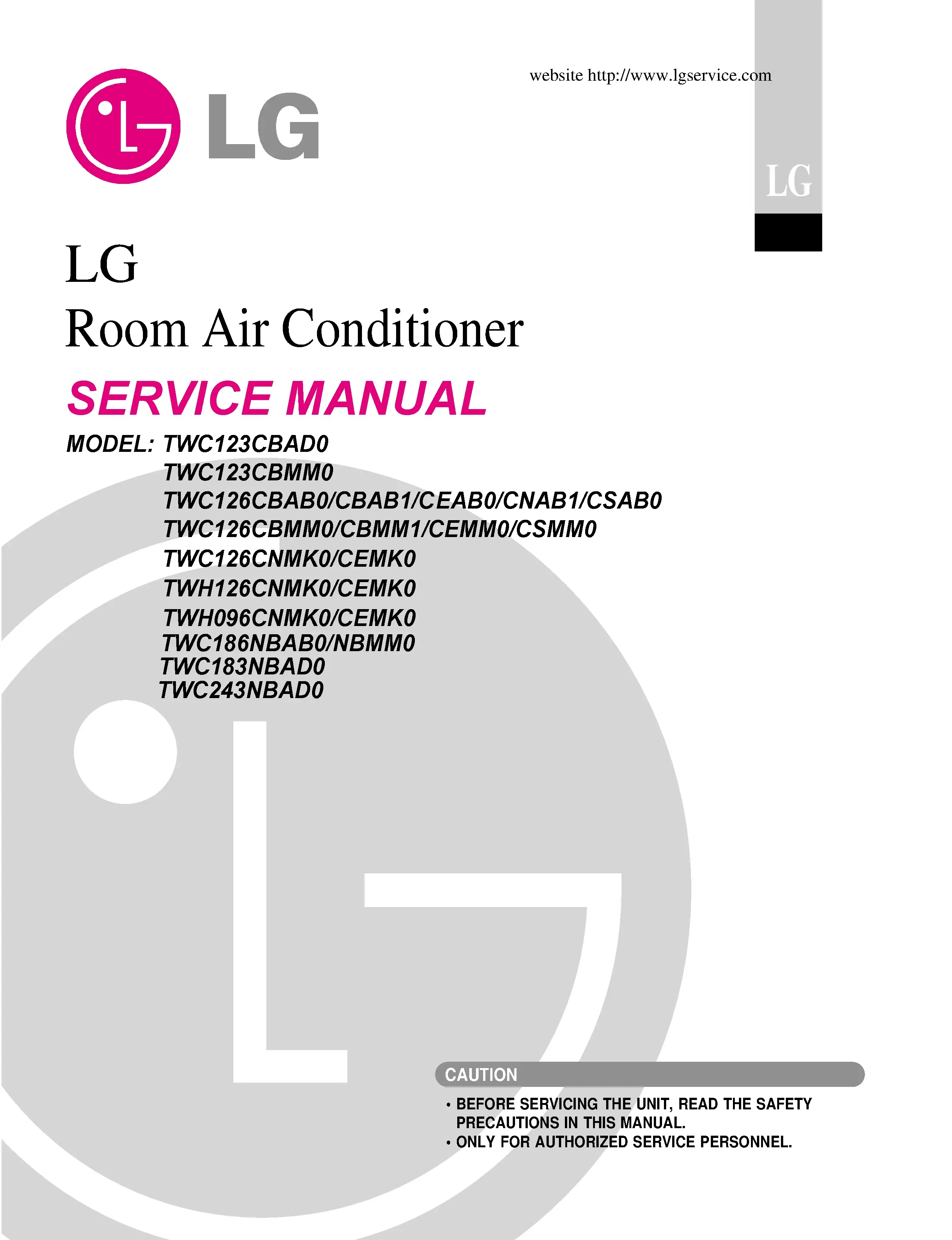Lg w186bc sn0 service manual cover