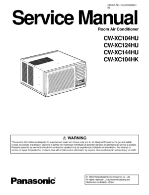 Panasonic cw xc104hu xc124hu xc144hu xc104hk service manual cover
