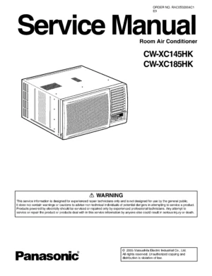 Panasonic cw xc145hk xc185hk service manual cover