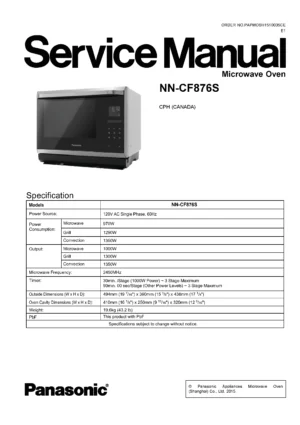 Panasonic nn cf876s service manual cover