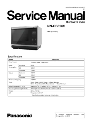 Panasonic nn cs896s service manual cover