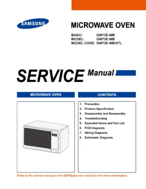 Samsung agw83e gw73e service manual cover