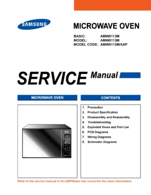 Samsung amw0113m service manual cover