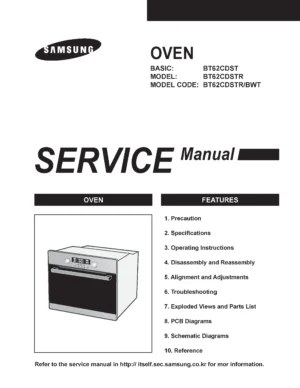 Samsung bt62cdst service manual cover