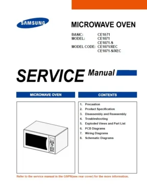 Samsung ce1071 service manual cover